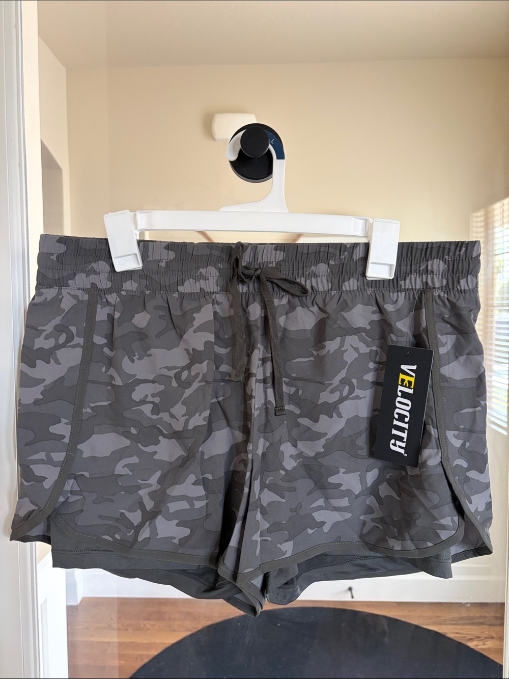 Velocity Women's Gray Camo Athletic Shorts